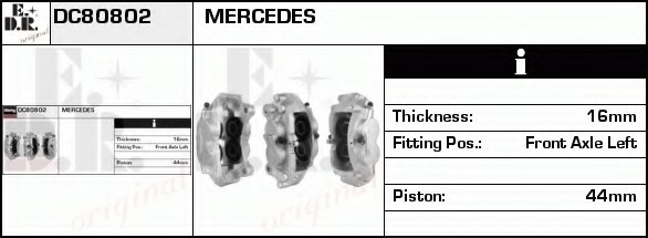 EDR DC80802 Brake Caliper